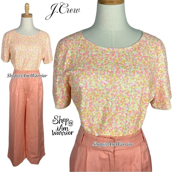 J.Crew Collection wide leg linen cropped pants *shop@iamwarrior - Picture 3 of 11